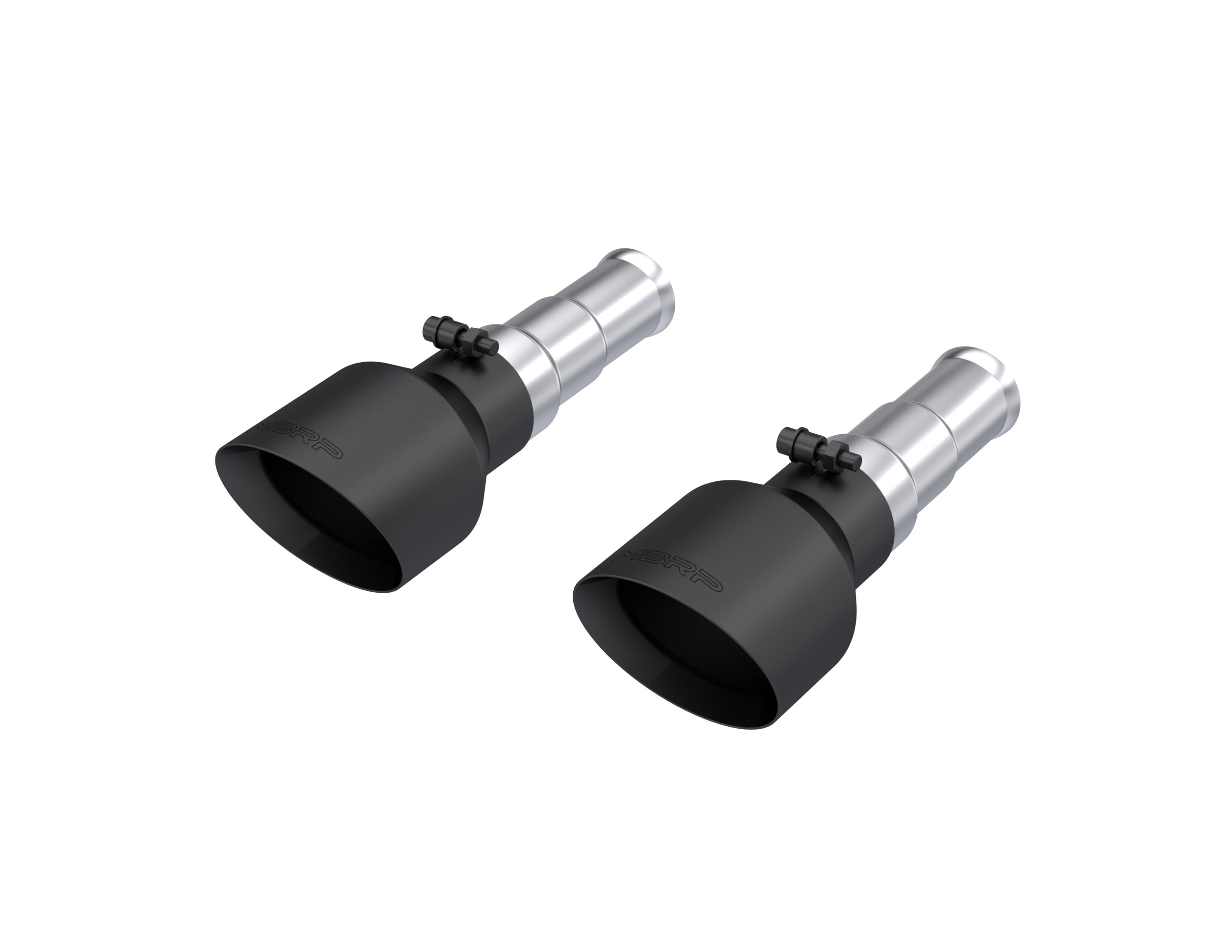 MBRP Exhaust 5in. OD Dual Wall Angle Cut Black Exhaust Tips Sold In Pairs.