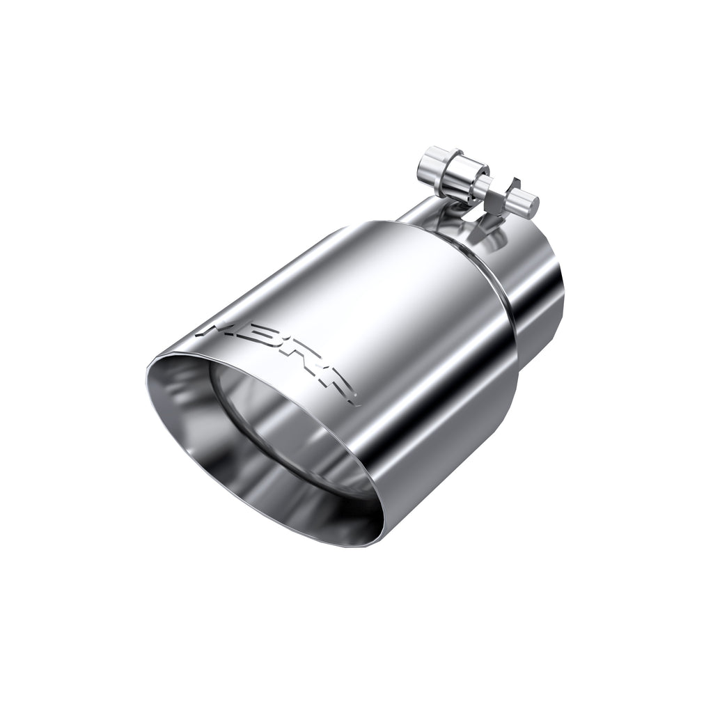 MBRP Exhaust Tip; 4in. O.D.; Dual Wall Angled; 3in. Inlet; 8in. Length; T304