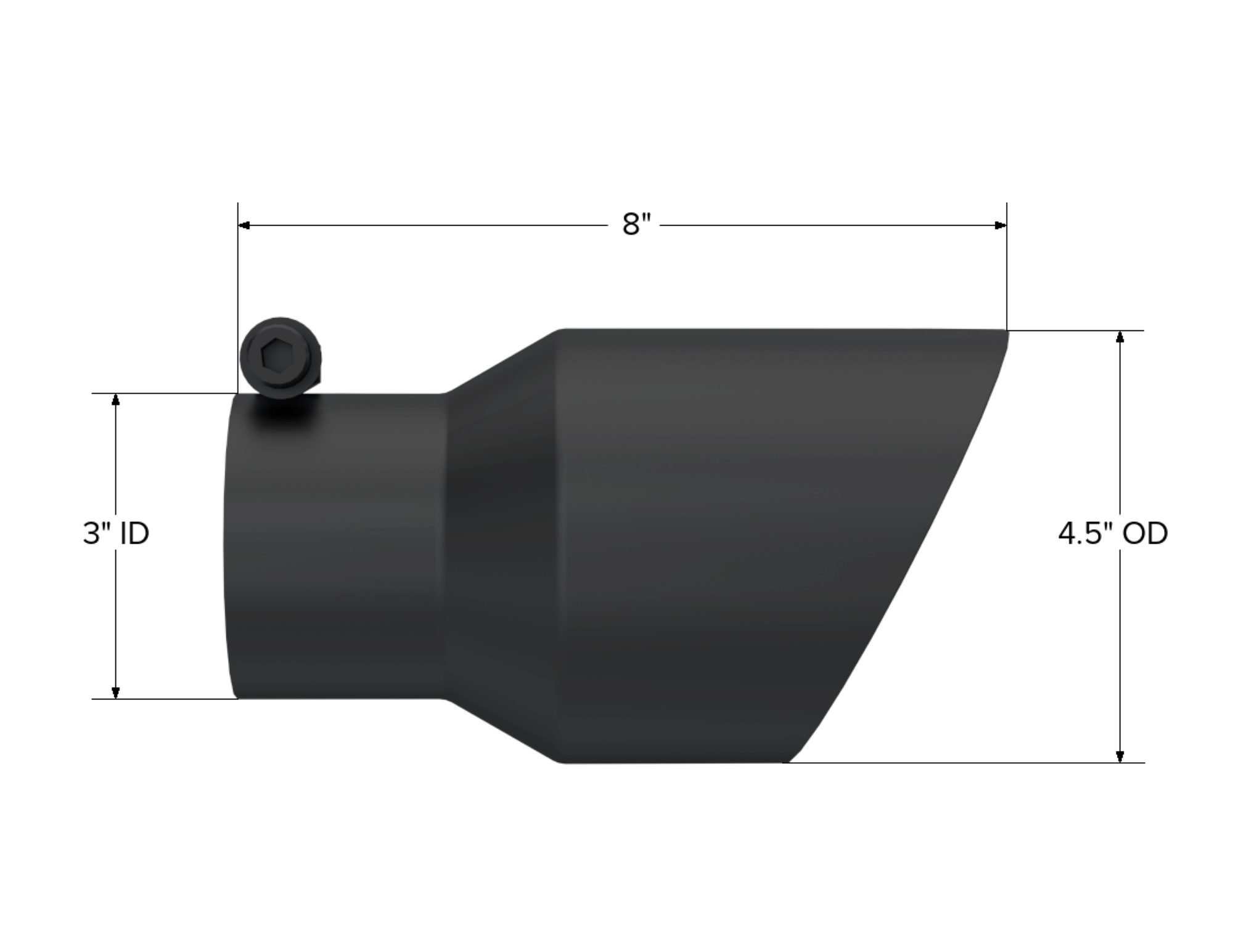 MBRP Exhaust 4.5" OD Dual Wall Angled Tip