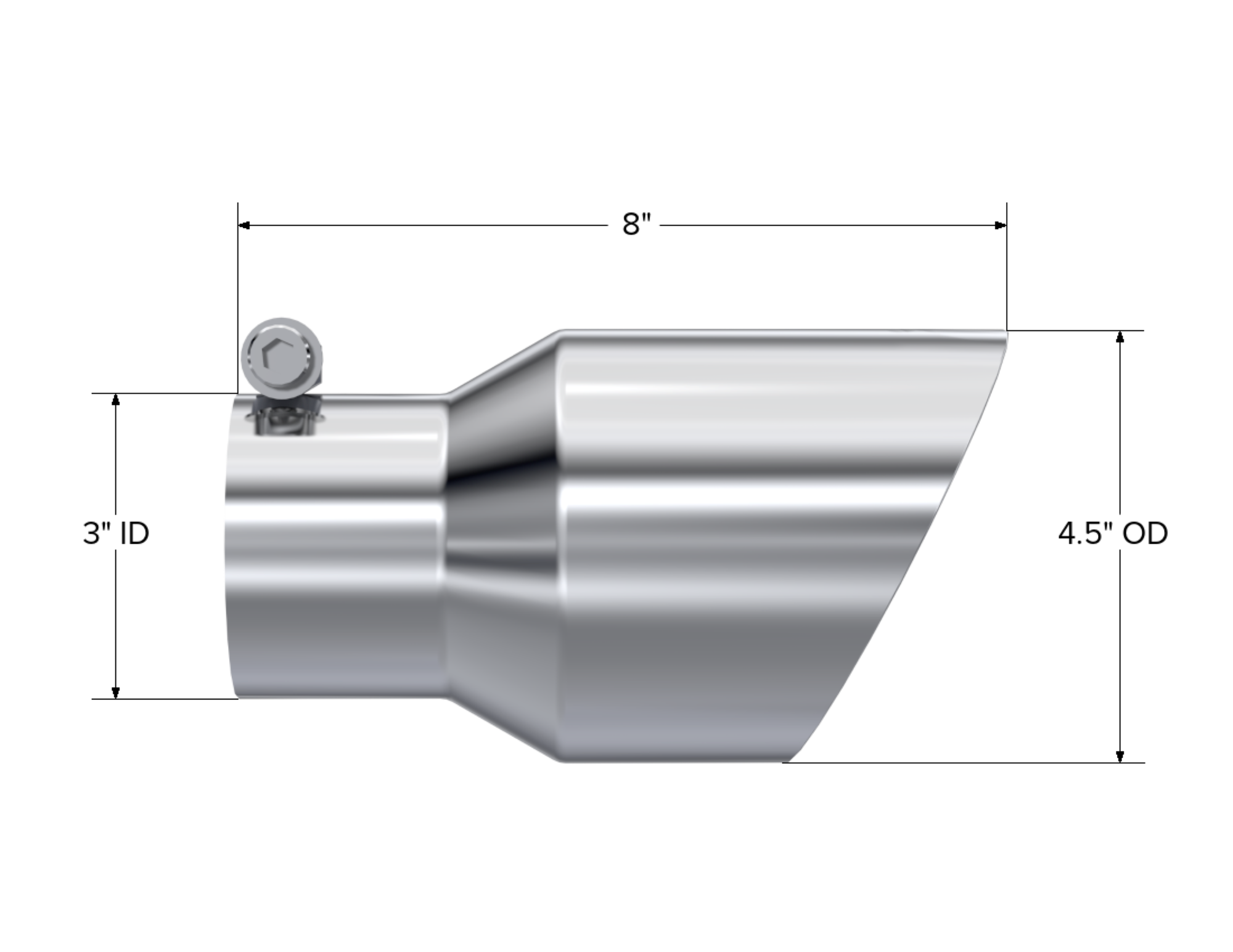 UNIVERSAL 4.5" MBRP Armor Pro  TAIL PIPE EXHAUST TIP