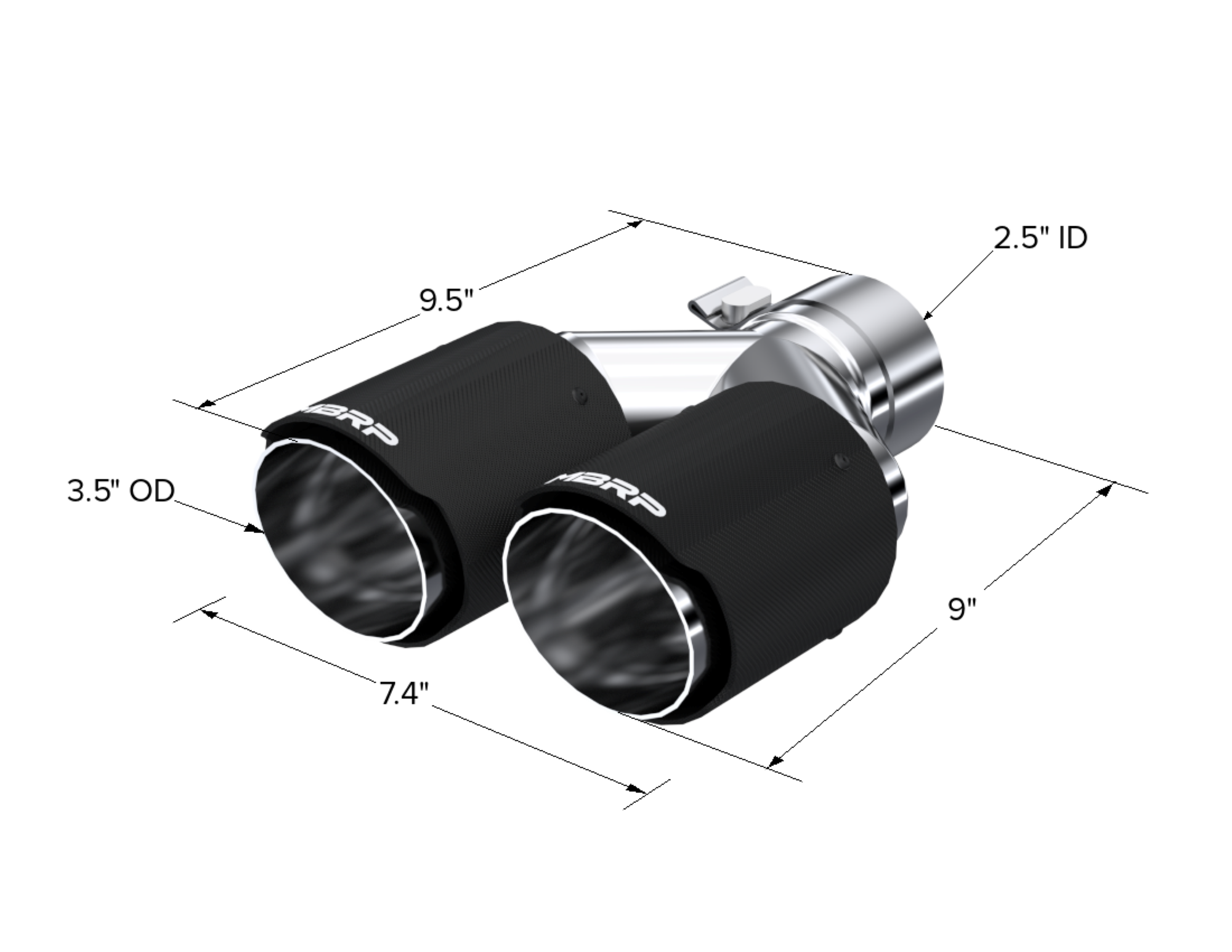 MBRP Armor Pro Exhaust Carbon Fiber Tip
