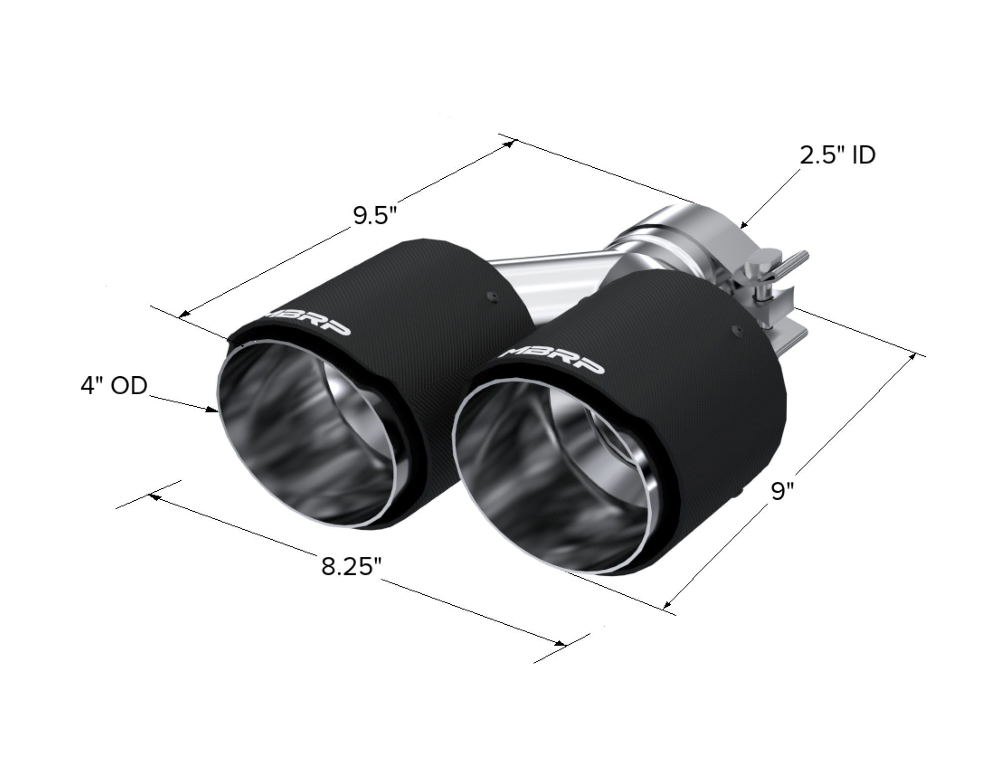 MBRP Armor Pro Exhaust Carbon Fiber Tip