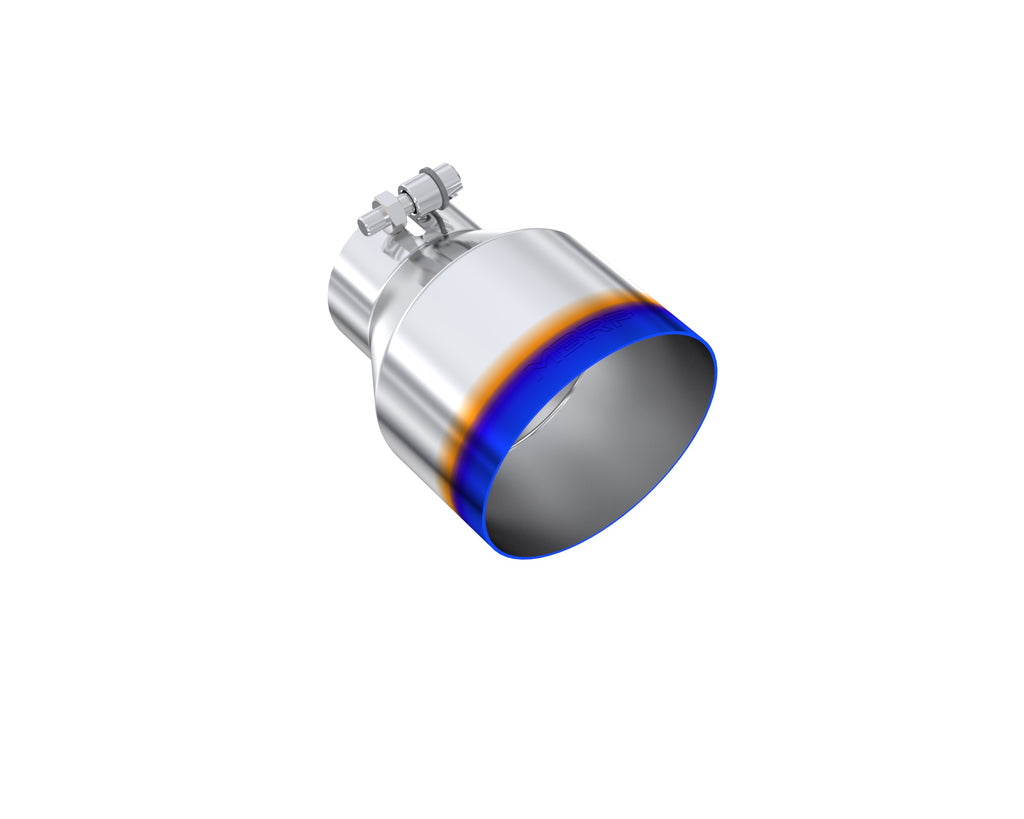 MBRP Exhaust Tip; 5in OD Out; 3in ID; 6.5in Length; Angle Cut; Single Wall; T304 BE