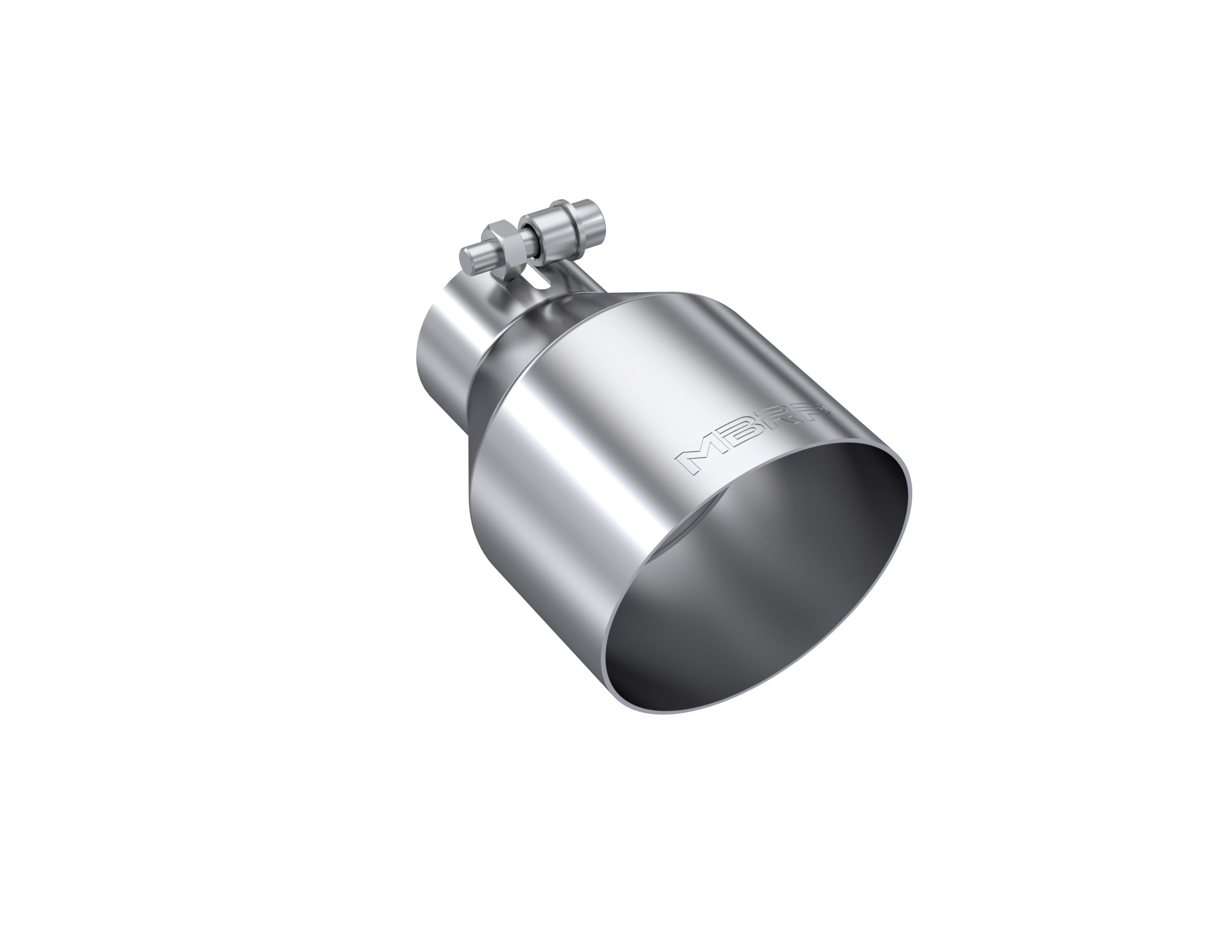 MBRP Exhaust Tip; 4.5in OD Out; 2.5in ID; 6.5in Length; Angle Cut; Single Wall; T304