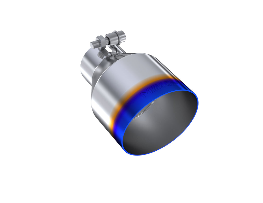 MBRP Exhaust Tip; 4.5in OD Out; 2.5in ID; 6.5in Length; Angle Cut; Single Wall; T304 BE