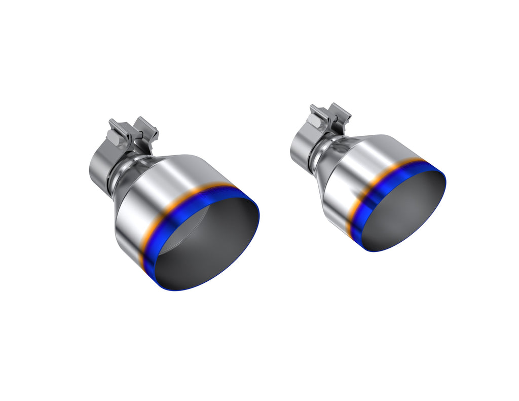 MBRP Exhaust Tip T5202BE 5in OD Out 2.125in ID 7.25in Length Single Wall Burnt End.