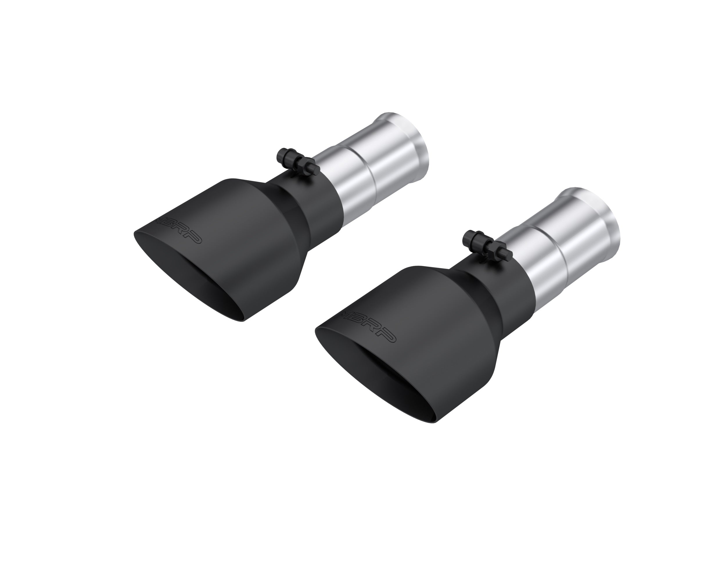 MBRP Exhaust 5in. OD Dual Wall Angle Cut BLK Exhaust Tips Sold In Pairs.