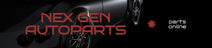 Car part with 'Nex Gen Auto Parts' branding on a black background